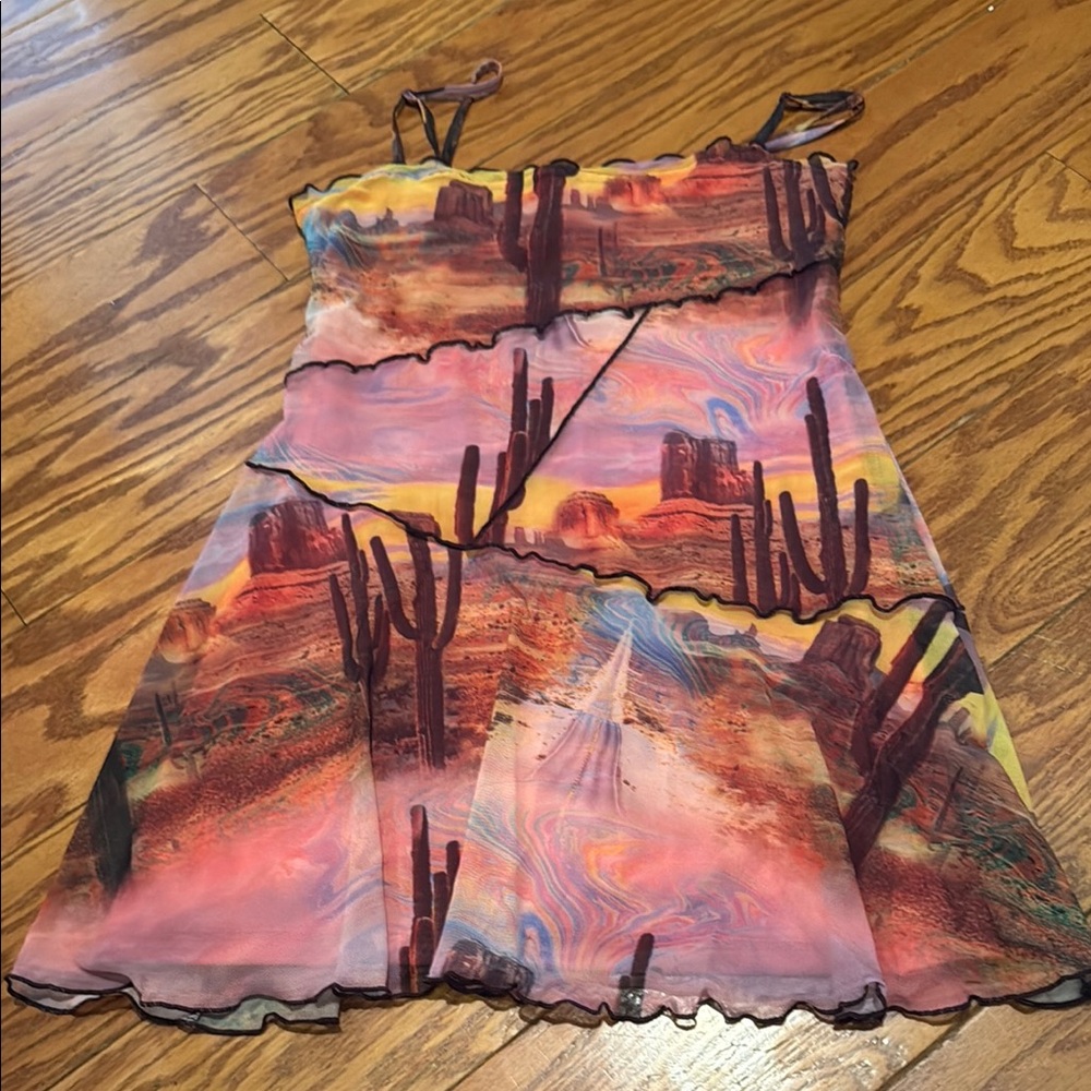 Urban Outfitters Desert Landscape Print Dress